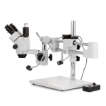 AmScope SM-4NTP-8W-3M3 7X-45X Trinocular Simul-Focal Lockable Stereo Zoom Microscope w/8W LED Dual Gooseneck Illuminator and 3MP USB 3.0 C-mount Camera on Double Arm Boom Stand (4)