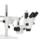 AmScope SM-4NTP-30WY-18M3 SM-4 Series Simul-Focal Lockable Zoom Trinocular Stereo Microscope 7X-45X w/ 30W LED Double Gooseneck FO Lights and 18MP USB 3.0 C-mount Camera on Double Arm Boom Stand (8)