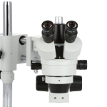 AmScope SM-4TZZ-FOR-HD22 Zoom Trinocular Stereo Microscope 3.5X-180X Magnification w/ 150W Halogen Ring Light and 2MP HDMI CMOS C-Mount Camera on Double Arm Boom Stand (9)