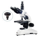 AmScope T530B-M Biological Compact Base Trinocular Compound Microscope 40X-2000X Magnification w/ 20W Halogen Kohler Illumination, 3D Mechanical Stage and 1.3MP USB 2.0 C-mount Camera (2)