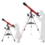 AmScope TLS-MEQ-70900 AmScope Refractor EQ Telescope with Equatorial Mount, 70mm Aperture, 900mm Focal Length, Stainless Steel Tripod and Red Dot Finder (3)