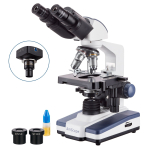 AmScope B120C-10M3 B120 Series Student & Professional LED Binocular Compound Microscope 40X-2500X w/ Siedentopf Head, 3D Mechanical Stage and 10MP USB 3.0 C-mount Camera (3)