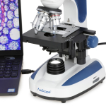 AmScope B270A-KT-3M B270 Series Advanced Student & Professional Binocular Compound Microscope 40X-1600X w/ 3MP USB 2.0 Color CMOS C-mount Camera, one set of 50 pack blank slides, 100 pack cover slips and 25 transfer pipe (10)