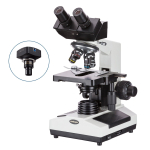 AmScope B390C-E B390 Series Binocular Compound Microscope 40X-2500X Magnification w/ 20W Halogen, 3D Mechanical Stage and 1MP Digital Camera (2)
