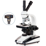 AmScope D130B-8M D130 Series Dual-View Monocular Compound Microscope 40X-2000X Magnification w/ 20W Halogen Light, Mechanical Stage and 8MP USB 2.0 C-mount Camera (3)