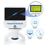 AmScope KVB-GEM-140-EXP Kid's Natural Gemstone Explorer Series Set 1080P HD Portable LCD Digital Color Microscope, Natural Gemstone Activity Set (8)