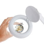 AmScope MAG3-30D5D12 2.25X, 4X Magnification 3.5" Lens 30 LED Table Top Magnifying Lamp (3)