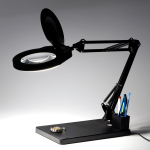 AmScope MAGLED-80-TT 2.375X Magnification 5" Lens 80 LED 10W Tabletop Magnifying Lamp (3)