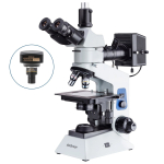 AmScope ME580T-PZ-2L ME508 Series Compact Trinocular Metallurgical Compound Microscope Dual Illumination Polarized Light w/Optional Digital Camera (2)