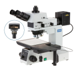 AmScope ME600TB-5M Brightfield, Darkfield and Polarizing Metallurgical Upright Trinocular Compound Microscope 50X-1000X Magnification w/ Large-Format Stage and 5MP USB 2.0 C-mount Camera (2)