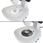 AmScope SF-2TRAX-TP Trinocular Stereo Microscope 4X-50X Magnification on Track Stand w/ Dual-illumination and 9.7" Touchscreen Imaging System (3)