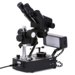 AmScope SH-2B-SL-DK SH-2 Series Jewelry Gem Binocular Stereo Microscope 10X-40X Magnification on Pillar Stand w/ Three Lights (3)