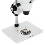AmScope SM-1BY-FRL-9M SM-1 Series Zoom Binocular Stereo Microscope 7X-90X w/ 8W Fluorescent Ring Light and 9MP USB 2.0 C-mount Camera on Pillar-stand w/ Large Base (7)