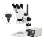 AmScope SM-1TNY-80M-5M3 SM-1 Series Industrial Inspection Zoom Trinocular Stereo Microscope 7X-90X w/ HD 80 LED Ring Light and 5MP USB 3.0 C-mount Camera on Pillar Stand w/ Small Base (5)