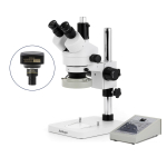 AmScope SM-1TSZZ-80AM-3M SM-1 Series Zoom Trinocular Stereo Microscope 3.5X-180X w/ 80 LED Direction Variable Ring Light and 3MP USB 2.0 C-mount Camera on Pillar Stand (5)