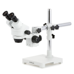 AmScope SM-3BY-64S SM-3 Series Zoom Binocular Stereo Microscope 7X-90X Magnification w/ 64 LED Compact Ring Light on Single Arm Boom Stand (6)