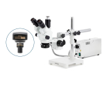 AmScope SM-3NTPX-FOD-8M SM-3 Series Simul-Focal Lockable Zoom Trinocular Stereo Microscope 3.5X-45X w/ 150W Halogen Dual Gooseneck Lights and 8MP USB 2.0 C-mount Camera on Single Arm Boom Stand (5)