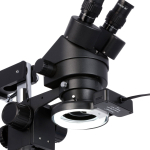 AmScope SM-4BZ-FRL-WB SM-4B Series Boom Stand Stereo Microscope 3.5X-90X Magnification w/ Fluorescent Light For Circuit Board Assembly (3)