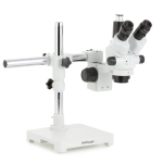 AmScope SM-3NTP-8W 7X-45X Trinocular Simul-Focal Lockable Stereo Zoom Microscope w/8W LED Dual Gooseneck Illuminator on Single Arm Boom Stand (6)