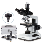AmScope T490B-PCS-5MBI T490 Series Phase-Contrast Simul-Focal Trinocular Compound Microscope 40X-2000X Magnification with 20W Halogen, 5.3MP (4)