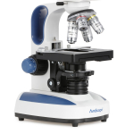 AmScope B270A-KT-3M B270 Series Advanced Student & Professional Binocular Compound Microscope 40X-1600X w/ 3MP USB 2.0 Color CMOS C-mount Camera, one set of 50 pack blank slides, 100 pack cover slips and 25 transfer pipe (12)