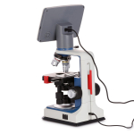 AmScope B120C-R-DMH18070 B120C-R Series USB-C Rechargeable Student Binocular Compound Microscope 40X-2500X Magnification with 7in Digital Display Camera Head (4)
