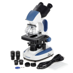 AmScope B270A-KT-3M B270 Series Advanced Student & Professional Binocular Compound Microscope 40X-1600X w/ 3MP USB 2.0 Color CMOS C-mount Camera, one set of 50 pack blank slides, 100 pack cover slips and 25 transfer pipe (8)