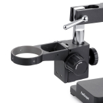 AmScope FR-A1-B Stereo Microscope Focus Block with 76mm Collar, 32mm Tube Mount, Lamp Slot in Black (4)