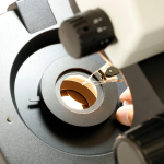 AmScope GM400TY GM400 Series Advanced Jewel Gem Zoom Trinocular Stereo Microscope 7X-90X Magnification on Track Stand (4)