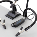 AmScope MAGLED-42 5X Magnification Dual Gooseneck 42 LED Magnifying Lamp w/ Circuit Board Holders and Table Clamp (4)