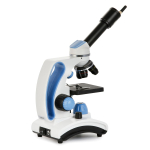 AmScope M162C-2L-WM-SP14-50P100S-WF Monocular Compound Microscope 40X-1000X, Portable + Dual Illumination LED + Wi-Fi 2.0MP Camera + Slides (6)