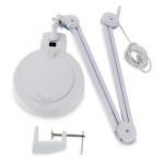 AmScope MAG5-90D5 2.25X Magnification 5" Diameter Lens 90 LED Desk Clamp Magnifying Lamp (4)