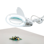 AmScope MAGLED-56-FS 1.75X Magnification 5" Diameter Lens 56 LED 9W Magnifying Lamp w/ Rolling Floor Stand in White (4)