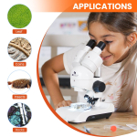 AmScope KVB-GEO-122-DIS Kid's Natural Geode Discoverer Series Set Deluxe All-In-One Stereo Microscope, Ultimate Natural Geode Exploration Set and more (7)