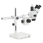 AmScope SM-3TZZ-30WY-8M SM-3 Series Zoom Trinocular Stereo Microscope 3.5X-180X w/ 30W LED Double Gooseneck FO Lights and 8MP USB 2.0 C-mount Camera on Single Arm Boom Stand (10)