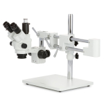 AmScope SM-4NTP-30WY-18M3 SM-4 Series Simul-Focal Lockable Zoom Trinocular Stereo Microscope 7X-45X w/ 30W LED Double Gooseneck FO Lights and 18MP USB 3.0 C-mount Camera on Double Arm Boom Stand (10)