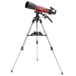 AmScope TLS-PAZ-102600 AmScope Refractor ALT-AZ Telescope with Altitude Azimuth Mount, 102mm Aperture, 600mm Focal Length, Stainless Steel Tripod and Red Dot Finder (4)