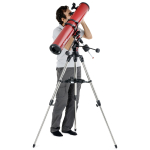 AmScope TLS-PEQ-114900 AmScope Reflector EQ Telescope with Equatorial Mount, 114mm Aperture, 900mm Focal Length, Stainless Steel Tripod and Red Dot Finder (4)