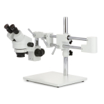 AmScope SM-4BY-FODR-3M3 SM-4 Series Zoom Binocular Stereo Microscope 7X-90X w/ 150W Halogen Dual Gooseneck & Ring Lights and 3MP USB 3.0 C-mount Camera on Double Arm Boom Stand (9)