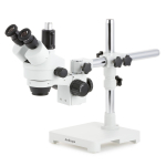 AmScope SM-3TPX-3M3 SM-3 Series Simul-Focal Zoom Trinocular Stereo Microscope 3.5X-45X Magnification w/ 3MP USB 3.0 C-mount Camera on Single Arm Boom Stand (10)