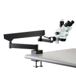 AmScope ASC-84 Articulating Stand with Clamp and 84mm diameter Focusing Rack for Stereo Microscopes (4)