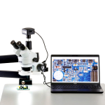 AmScope ASC-84 Articulating Stand with Clamp and 84mm diameter Focusing Rack for Stereo Microscopes (5)