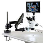 AmScope APC AmScope Articulating Stand For Stereo Microscopes with Post Clamp and 76mm Focusing Rack (5)