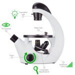 AmScope IN50C-BKI-PSIB-E IQCrew 40X-500X Inverted Microscope w/ Digital Camera, Kid's Friendly Software and Introductory Insect Exploration Kit (4)
