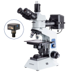 AmScope ME580T-PZ-2L-M ME580 Compact Trinocular Metallurgical Microscope 40X-500X w/ Dual-Illumination & 1.3MP USB 2.0 Camera (4)