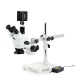 AmScope SM-3TYY-144A-HD4U Zoom Trinocular Stereo Microscope 7X-135X Magnification, SM-3 Series on Single Arm Boom Stand + Four-Zone 144-LED Ring Light + 4K 8MP HDMI Camera (2)