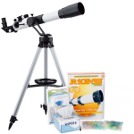 AmScope TKVB-60700-BJPSS-SWCH Kid's Telescope Space Watcher Series featuring 35X-350X 700x60mm Kid's Telescope, 200-Piece Solar System Puzzle (14)