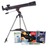 AmScope TKVB-70700-BJPSS-SSKR Kid's Telescope Star Seeker Series featuring 35X-350X 700x70mm Kid's Telescope, 200-Piece Solar System Puzzle (2)