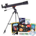 AmScope TKVB-70700-BJPSS-SSKR Kid's Telescope Star Seeker Series featuring 35X-350X 700x70mm Kid's Telescope, 200-Piece Solar System Puzzle (3)