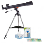 AmScope TKVB-70700-BJPSS-SSKR Kid's Telescope Star Seeker Series featuring 35X-350X 700x70mm Kid's Telescope, 200-Piece Solar System Puzzle (12)